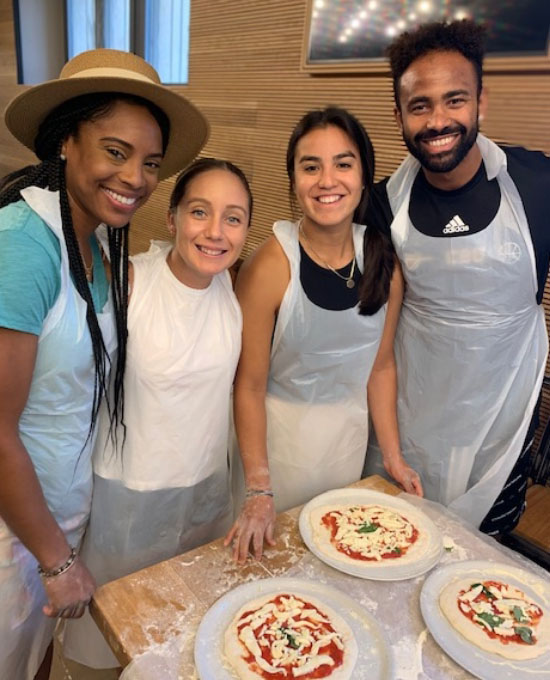 Travel Group basketball team baking